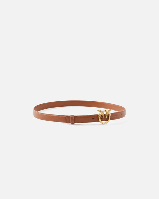 Love Birds thin leather belt 2cm