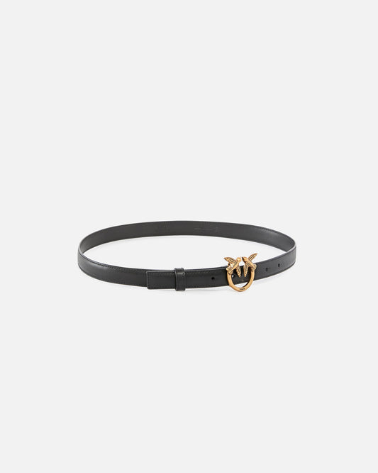 Love Birds thin leather belt 2cm