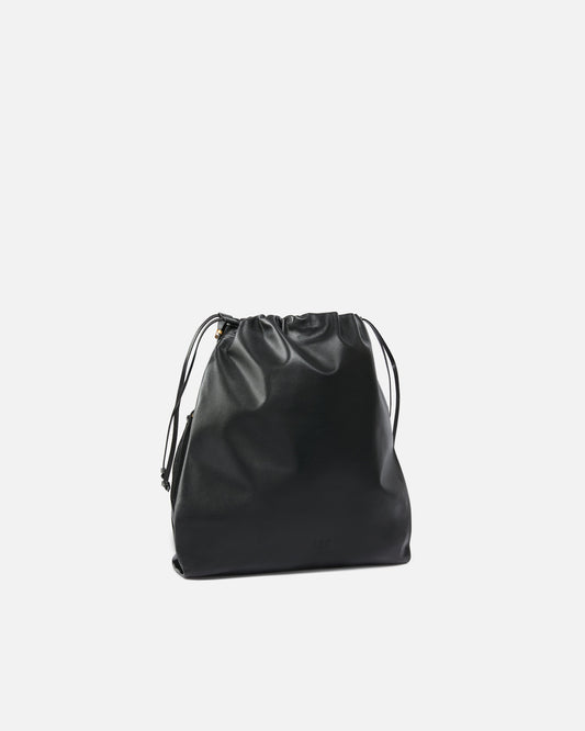 Leather Mini Slouchy Bag with Love Birds logo