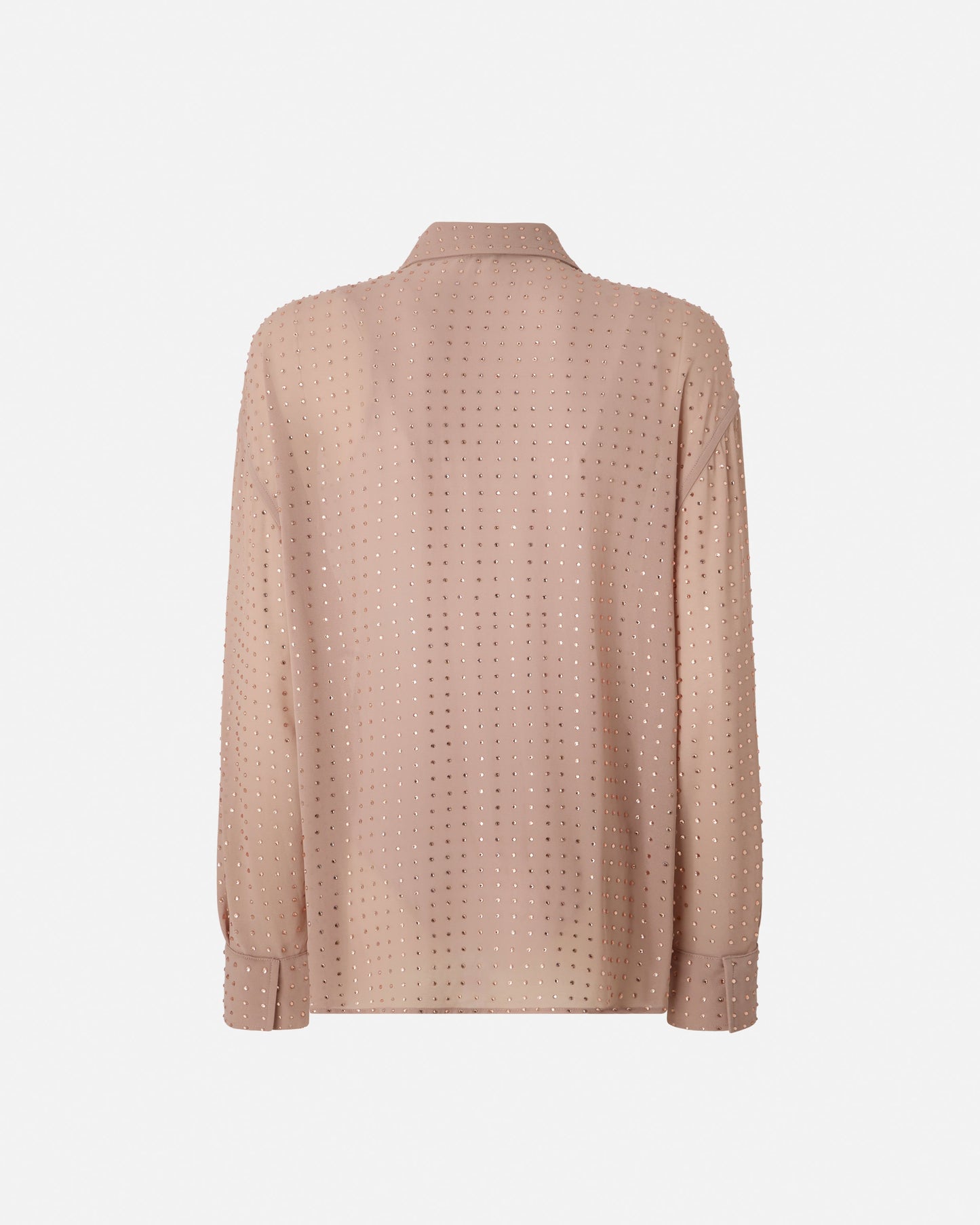 Rhinestoned georgette shirt