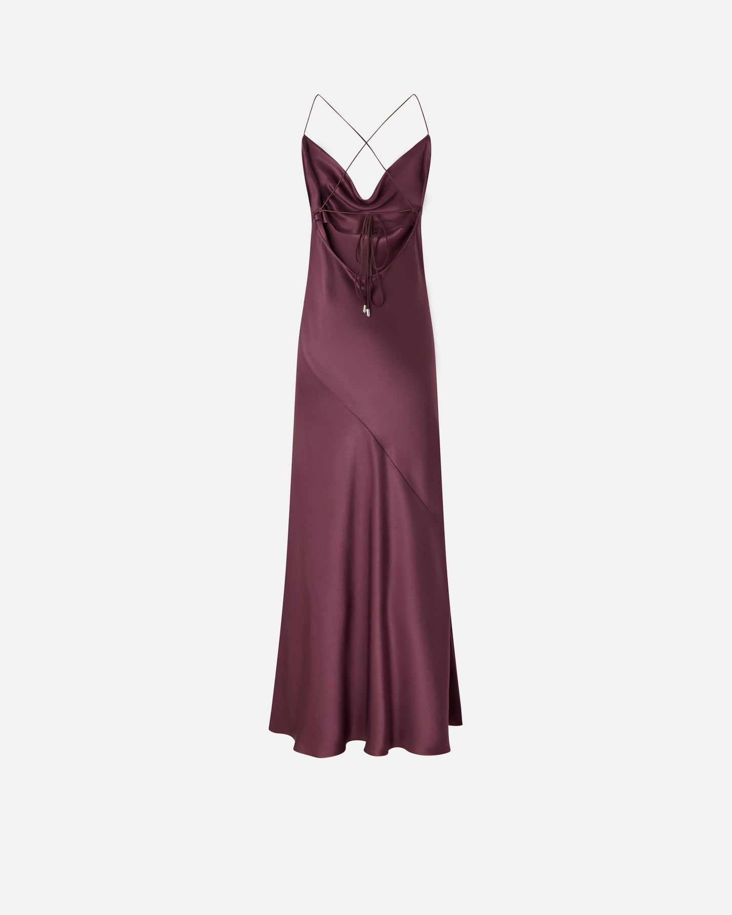 Long slip dress in satin