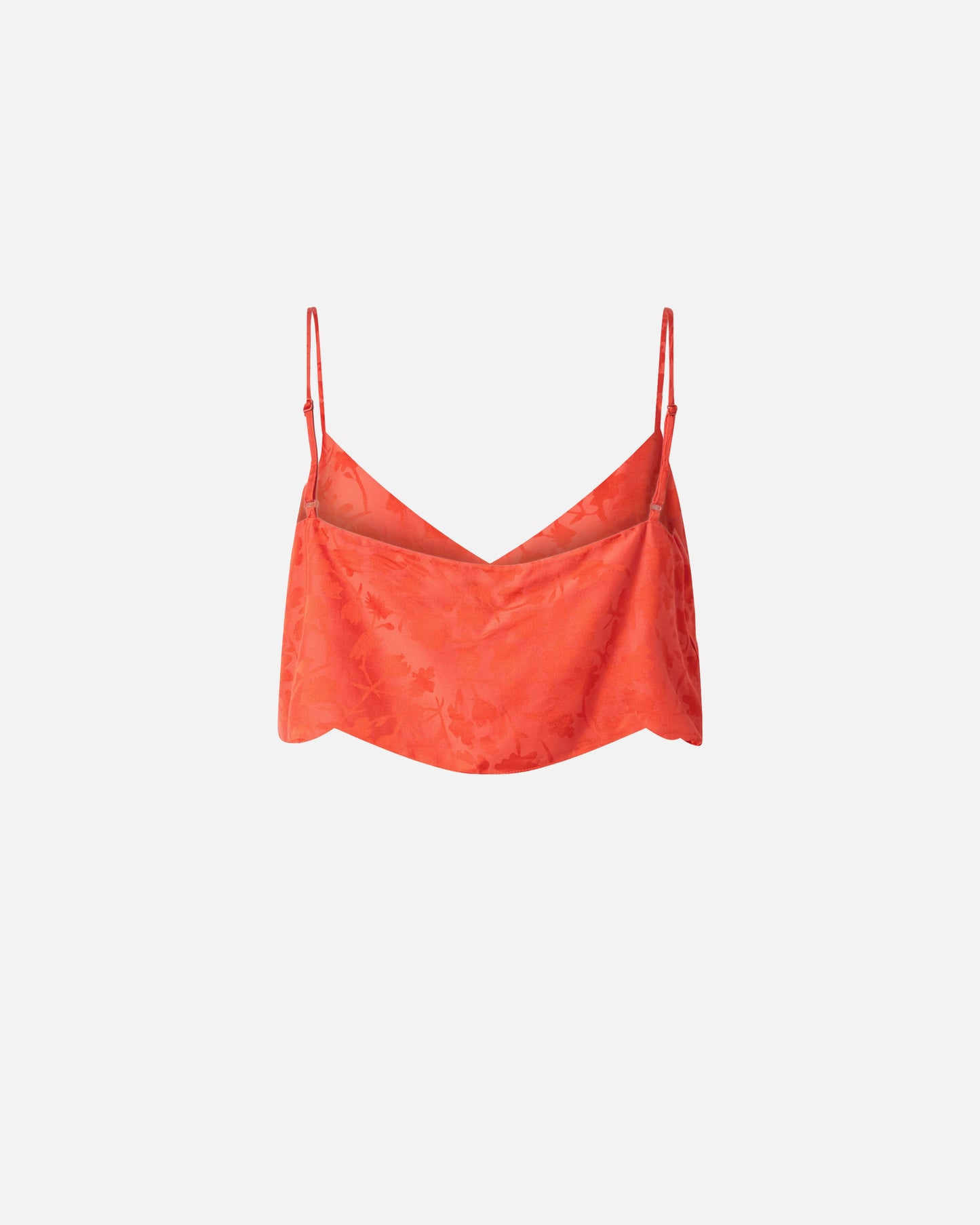 Jacquard crop top with spaghetti straps