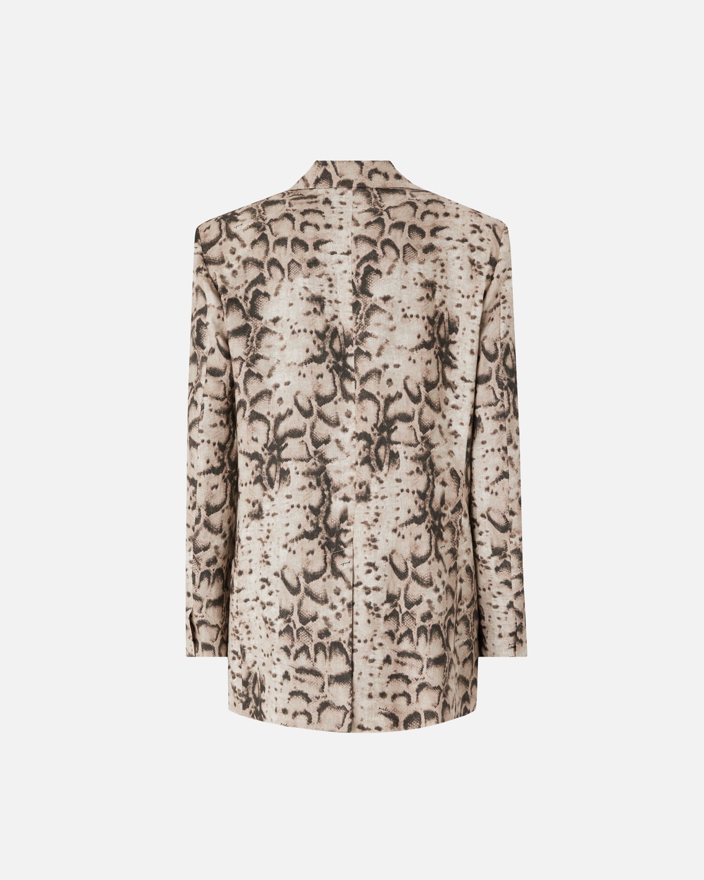 Linen jacket with snake print