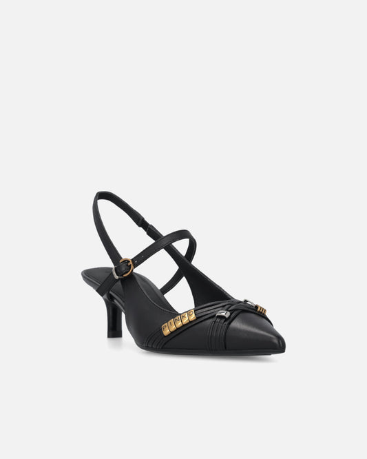 Slingbacks with straps and jewel details