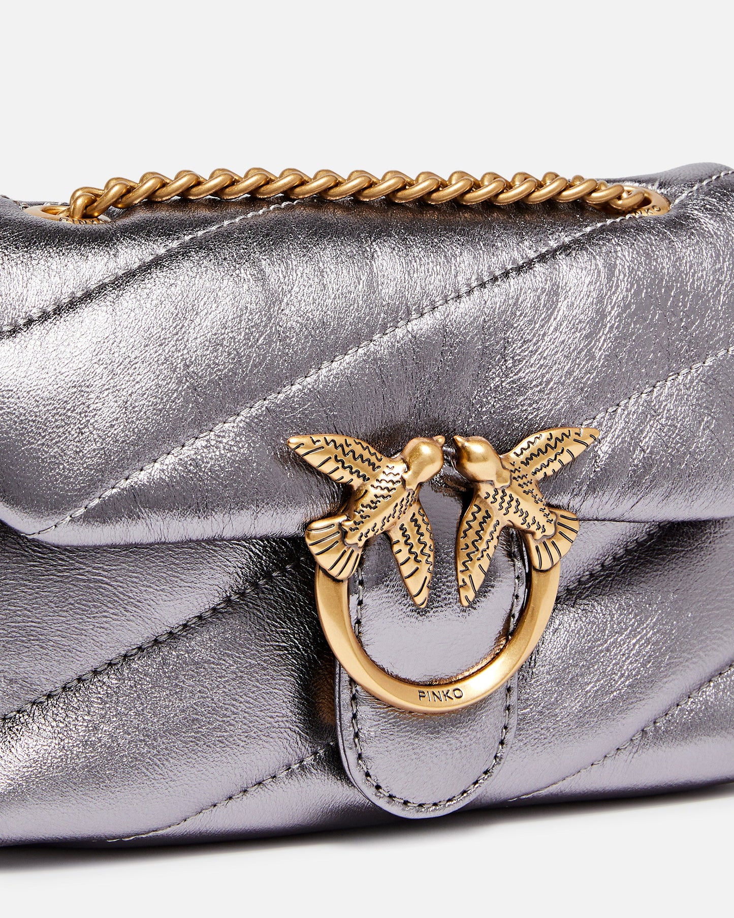 Baby Love Bag Puff laminated nappa leather crossbody bag