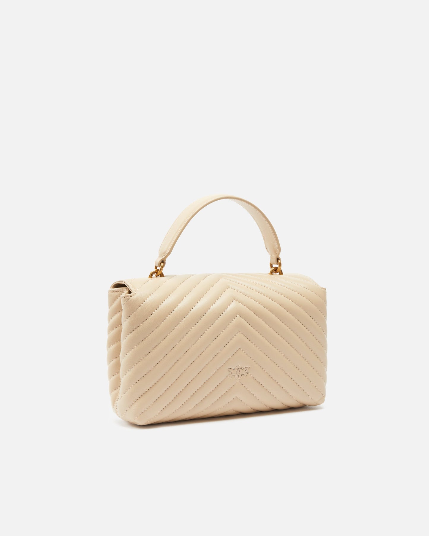 Medium handbag Love Bag Puff Chevron in nappa leather
