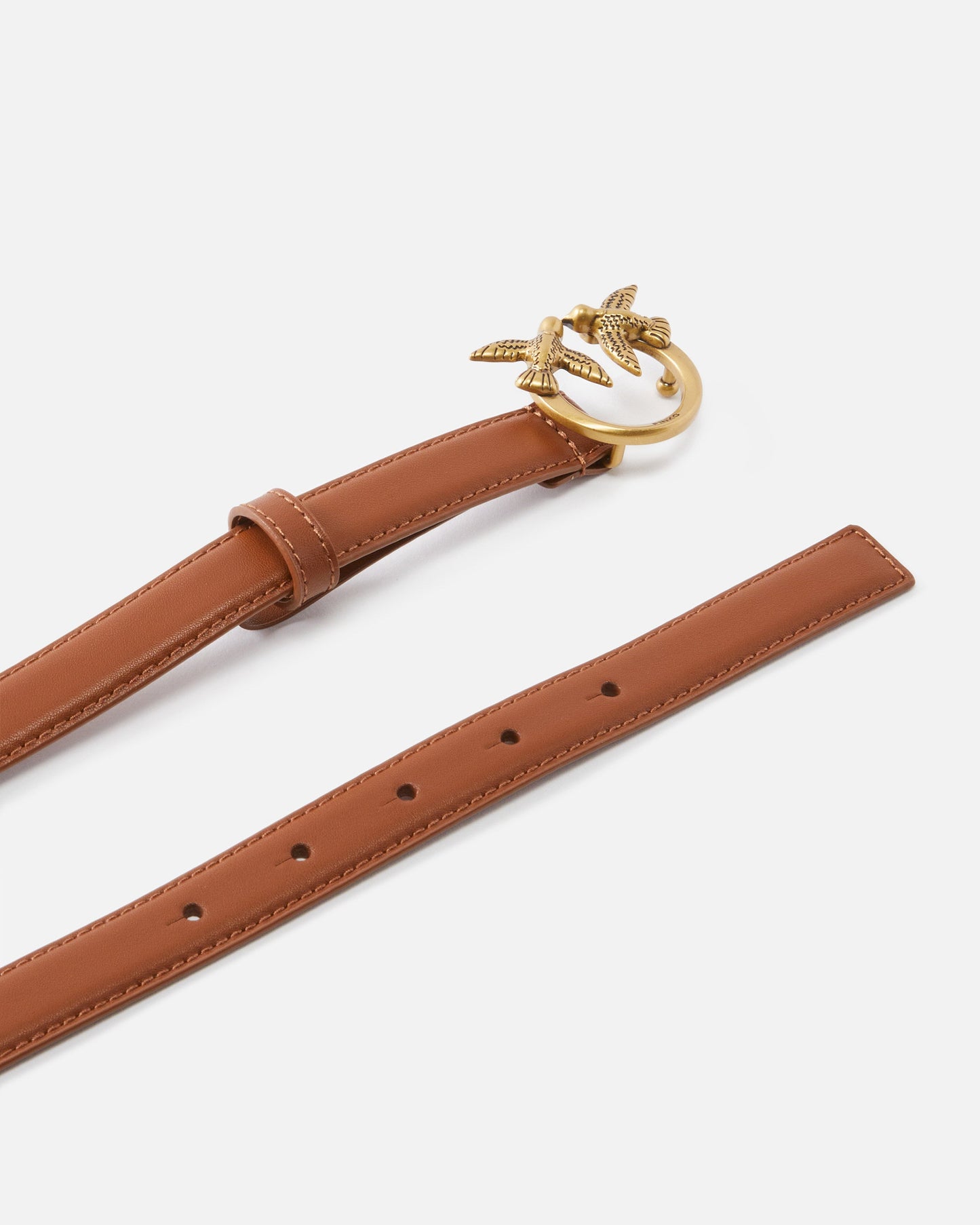 Love Birds thin leather belt 2cm