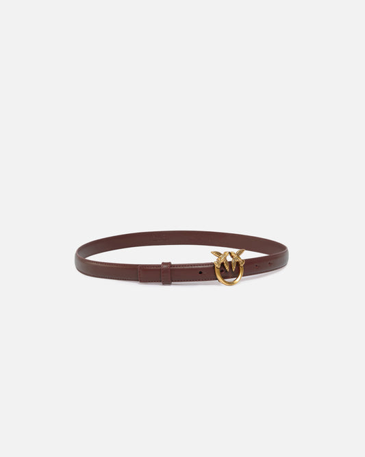 Love Birds thin leather belt 2cm