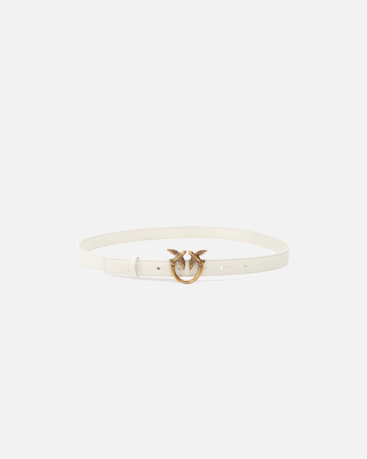 Love Birds thin leather belt 2cm