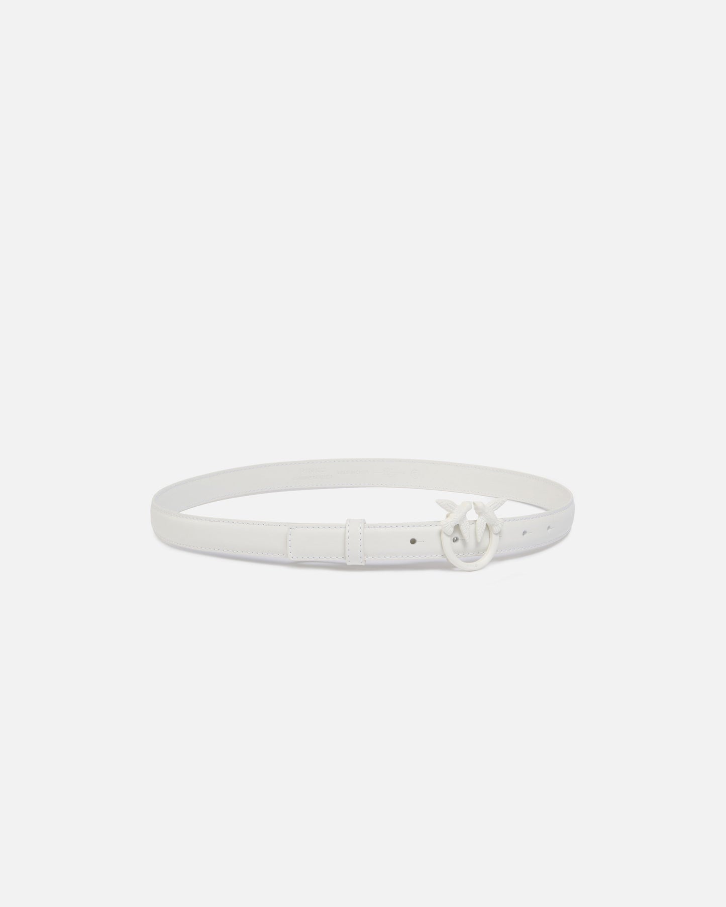 Thin colour-block Love Birds leather belt 2cm