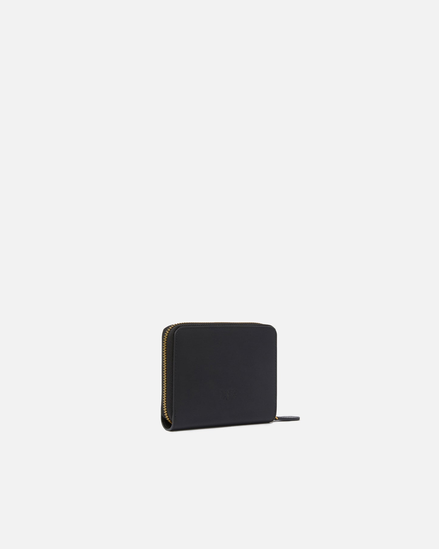 Square leather zip-around purse