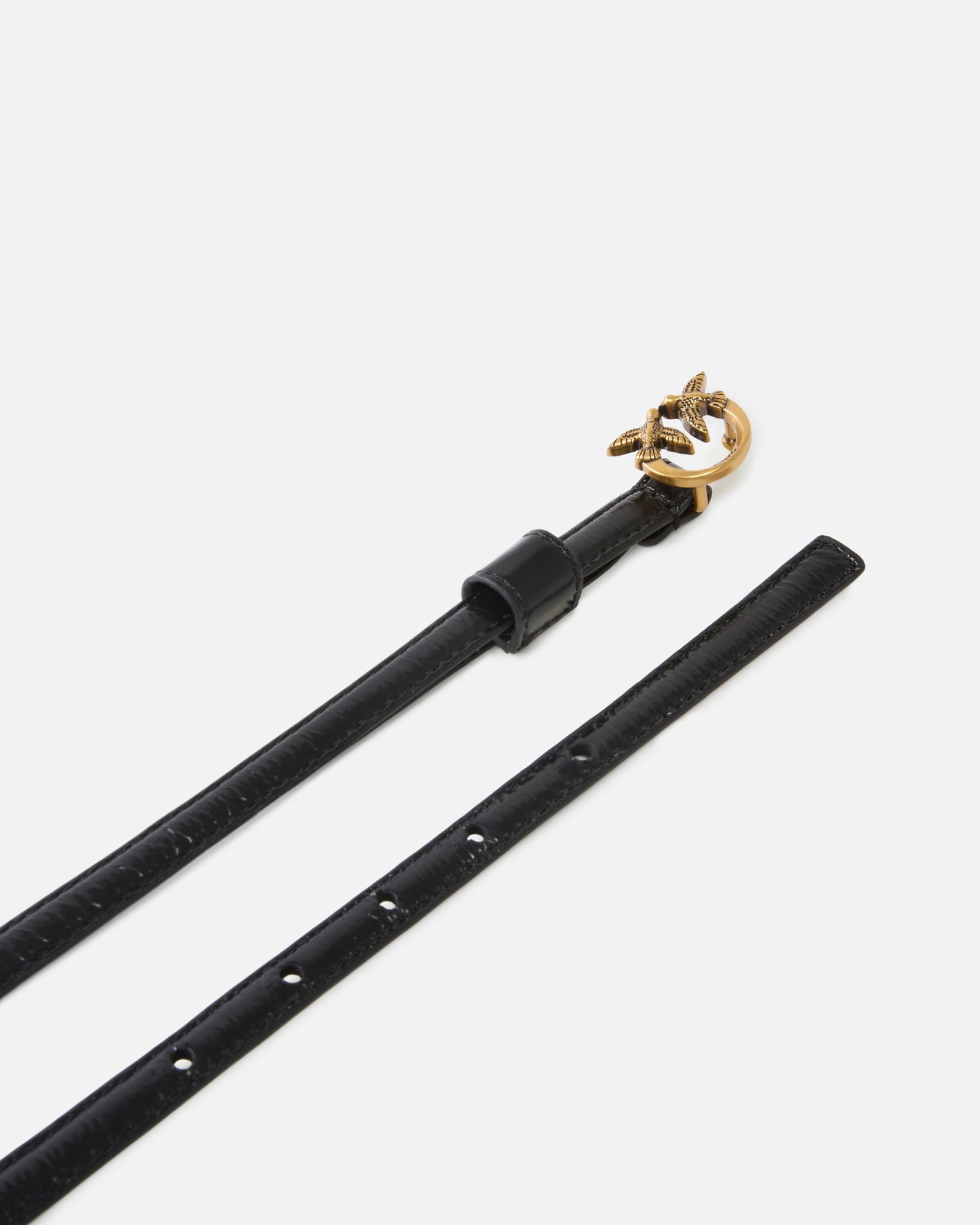 Thin belt with Love Birds buckle, 1 cm