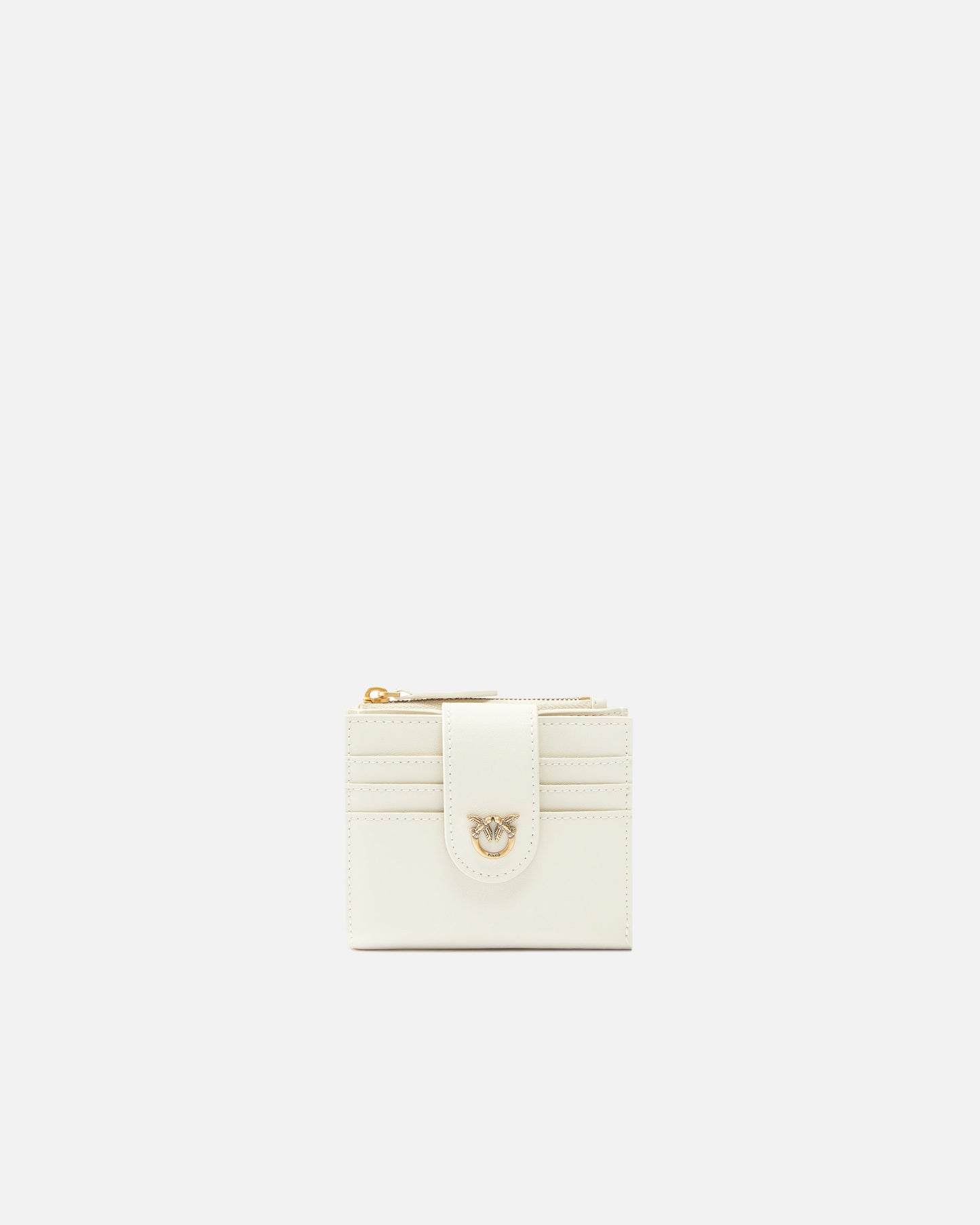 Small smooth leather wallet with logo