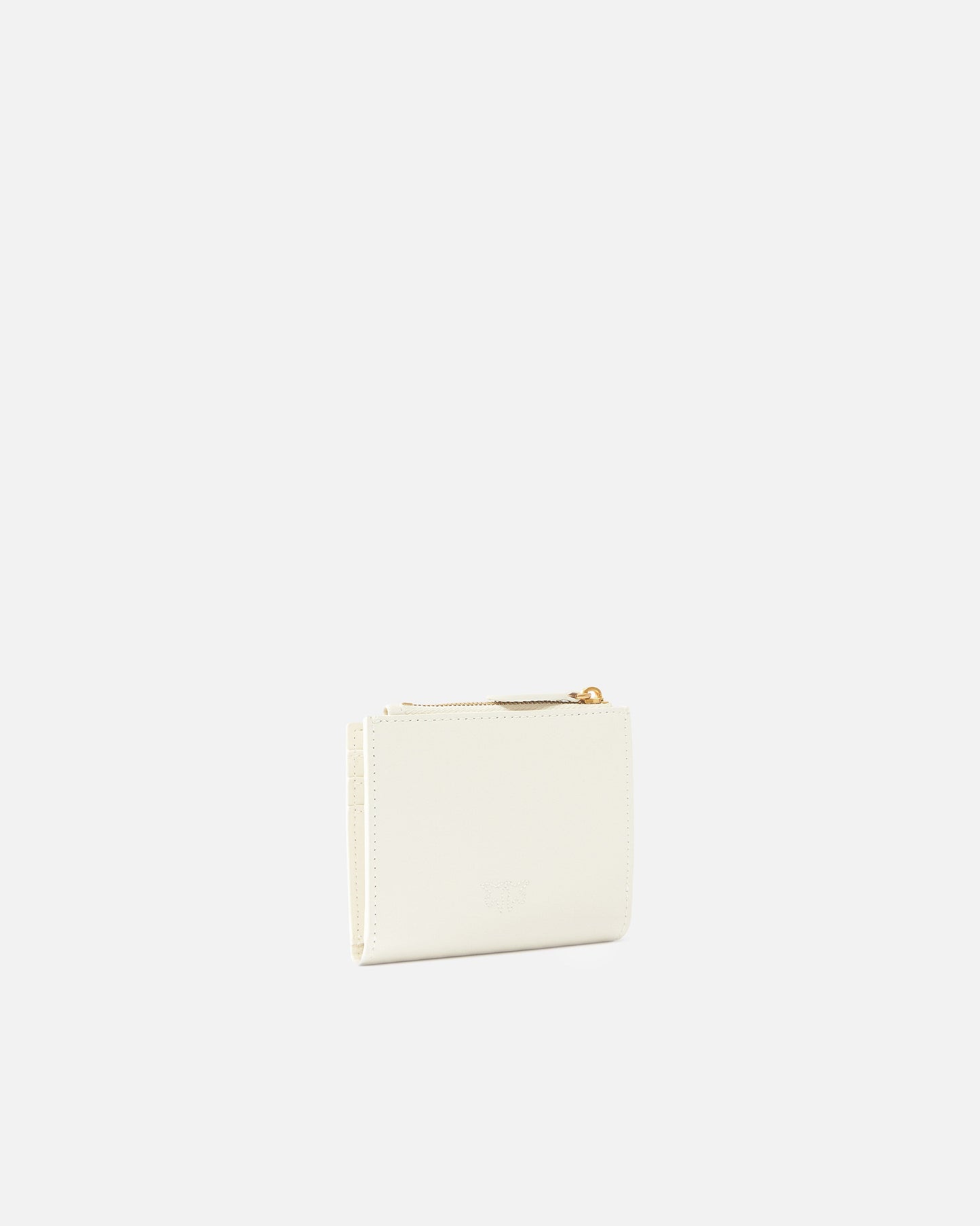 Small smooth leather wallet with logo