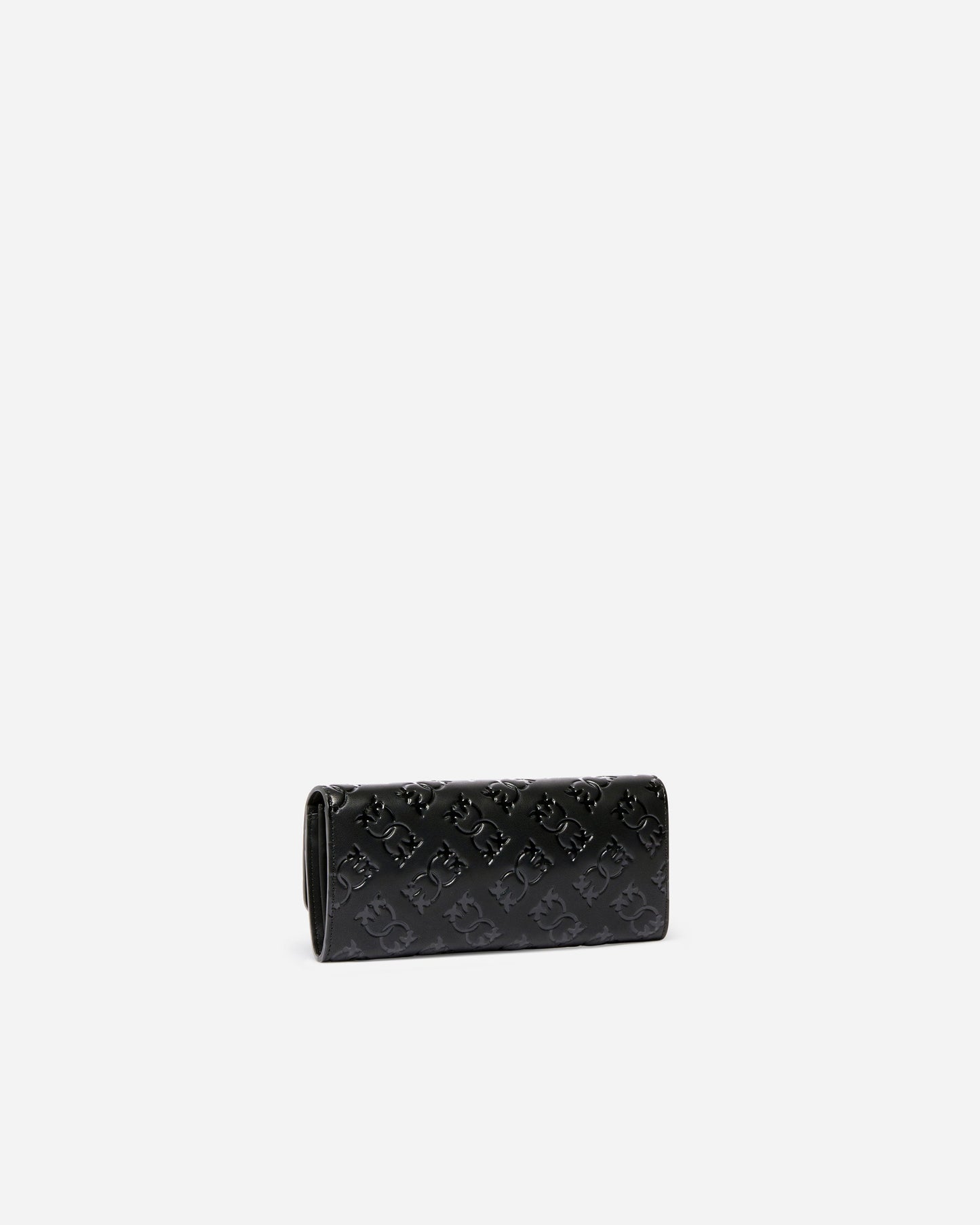 Rectangular Monogram leather wallet with strap