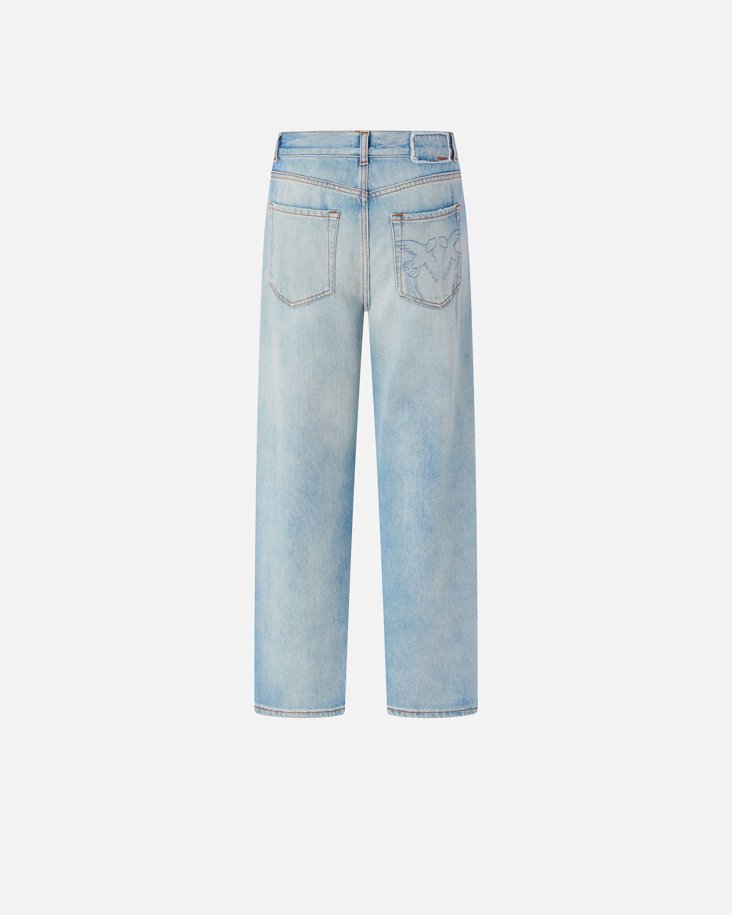 Loose-fit jeans with slits