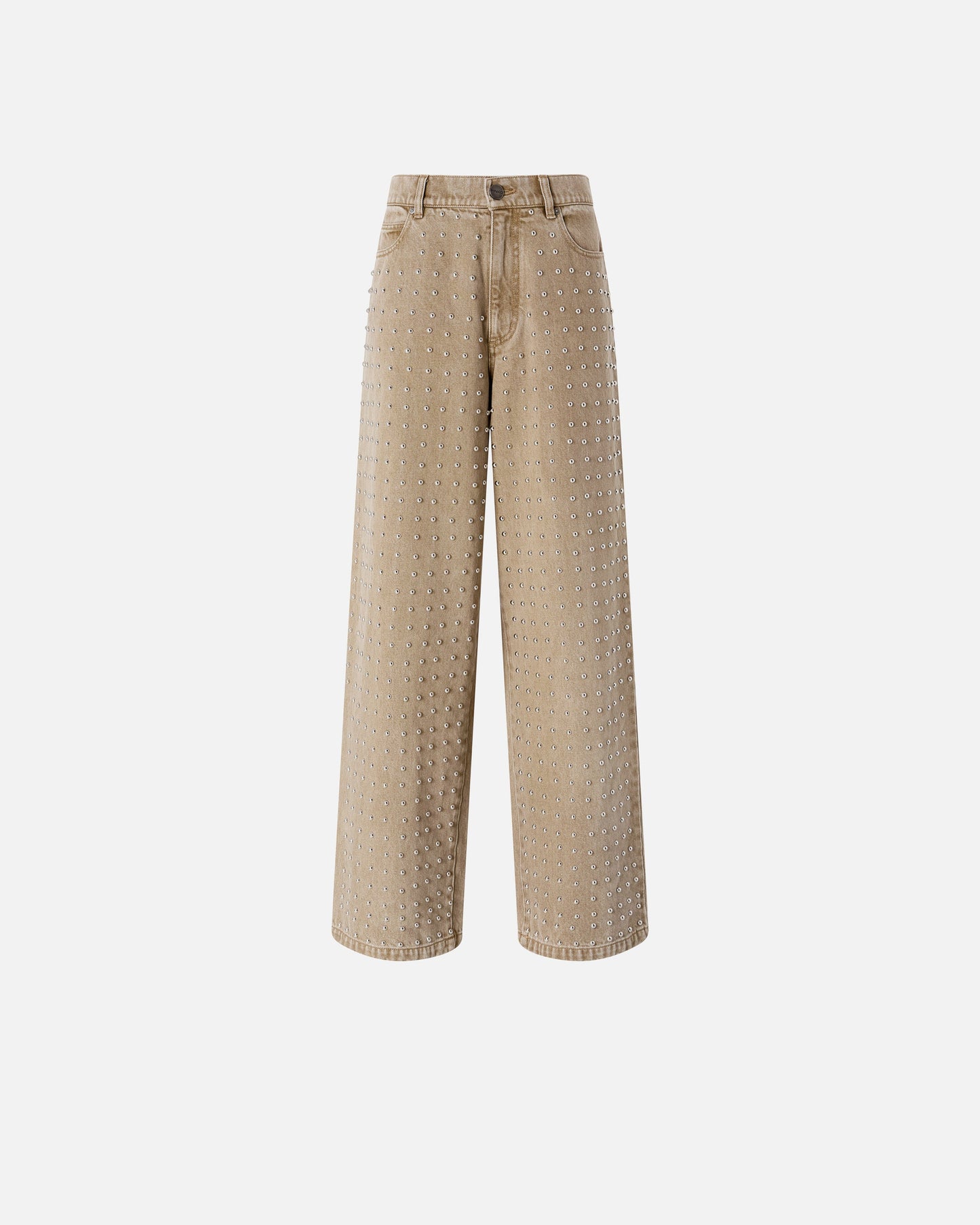 Brown jeans with studs