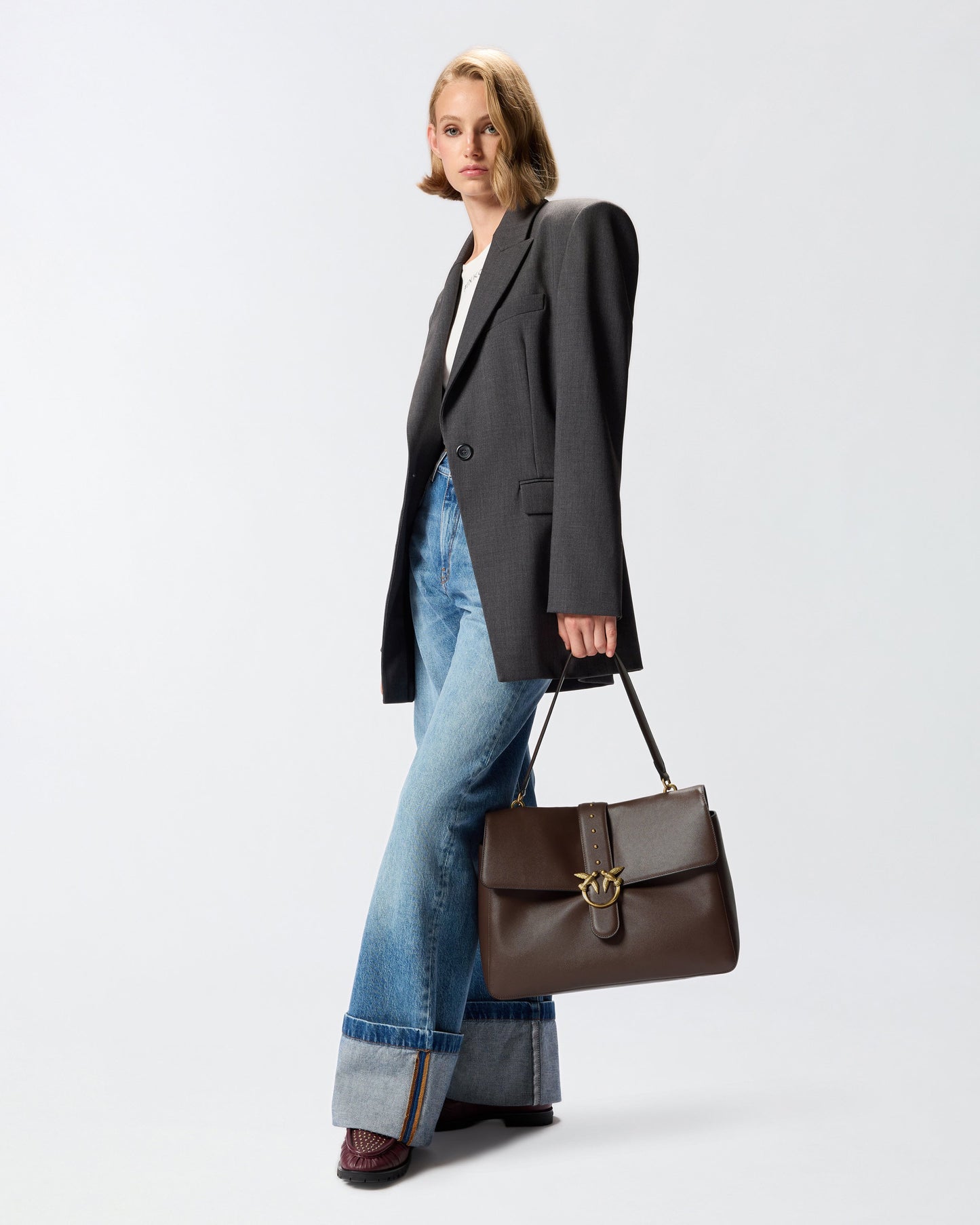 Leather maxi Love Bag Slouchy shoulder bag