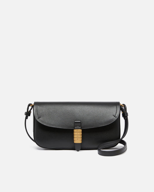 Saddle Flat medium shoulder bag in leather
