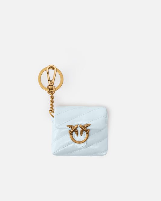 Love Bag Puff AirPods case in shiny leather