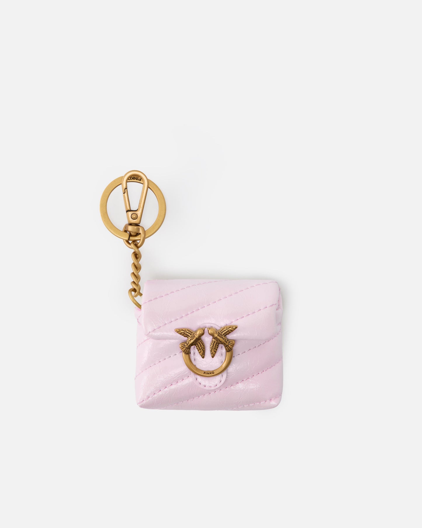 Love Bag Puff AirPods case in shiny leather