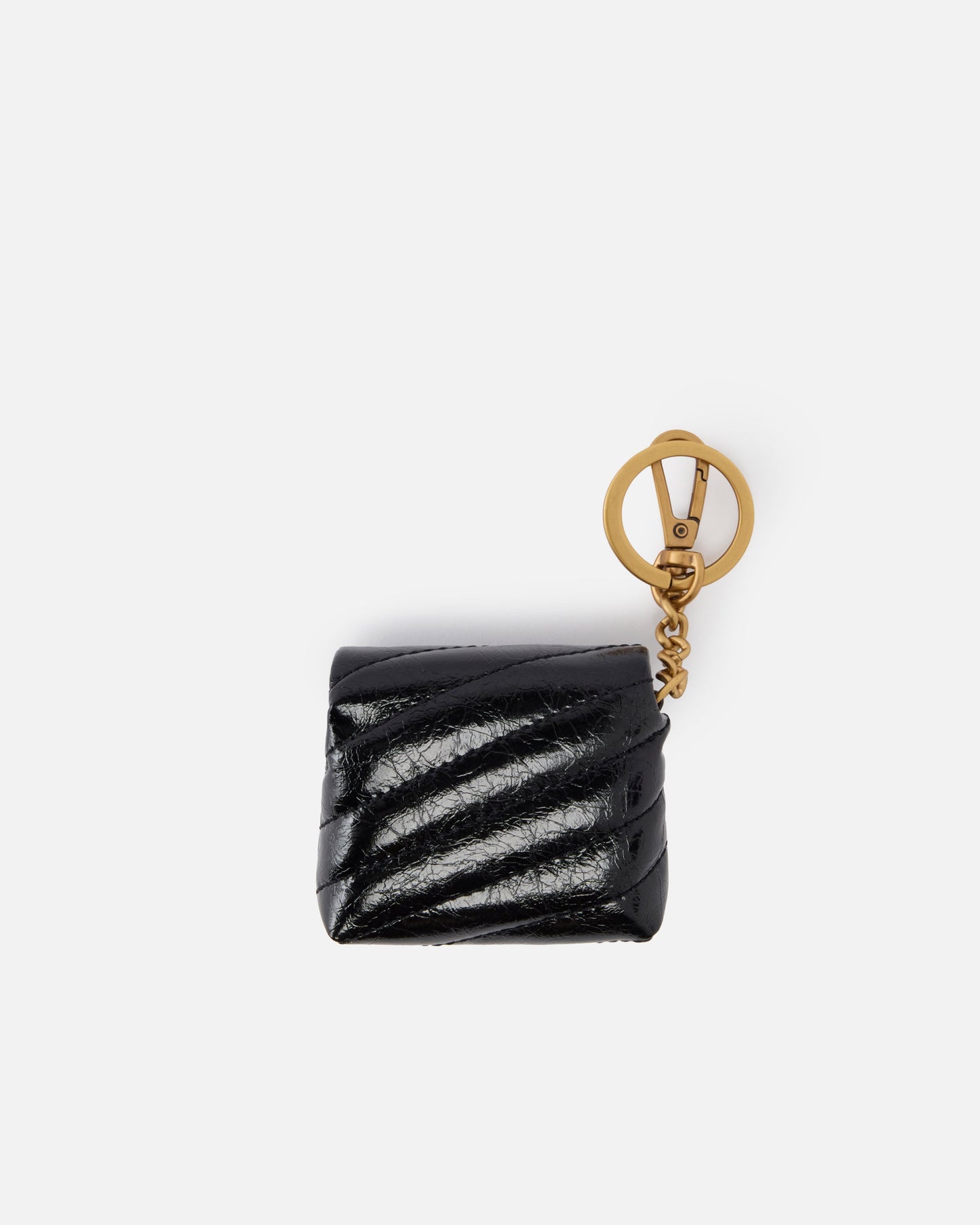 Love Bag Puff AirPods case in shiny leather
