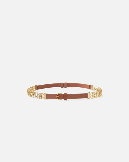 Belt with chain insert, 2 cm