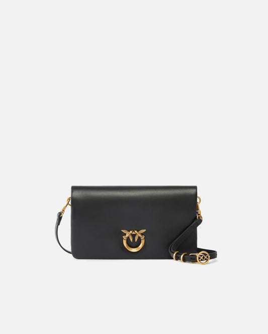 Love Bag Click Soft Horizontal Mini small crossbody clutch in leather