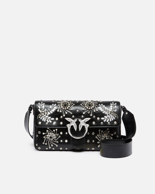 Love Bag Slouchy medium shoulder bag in leather-effect microfibre