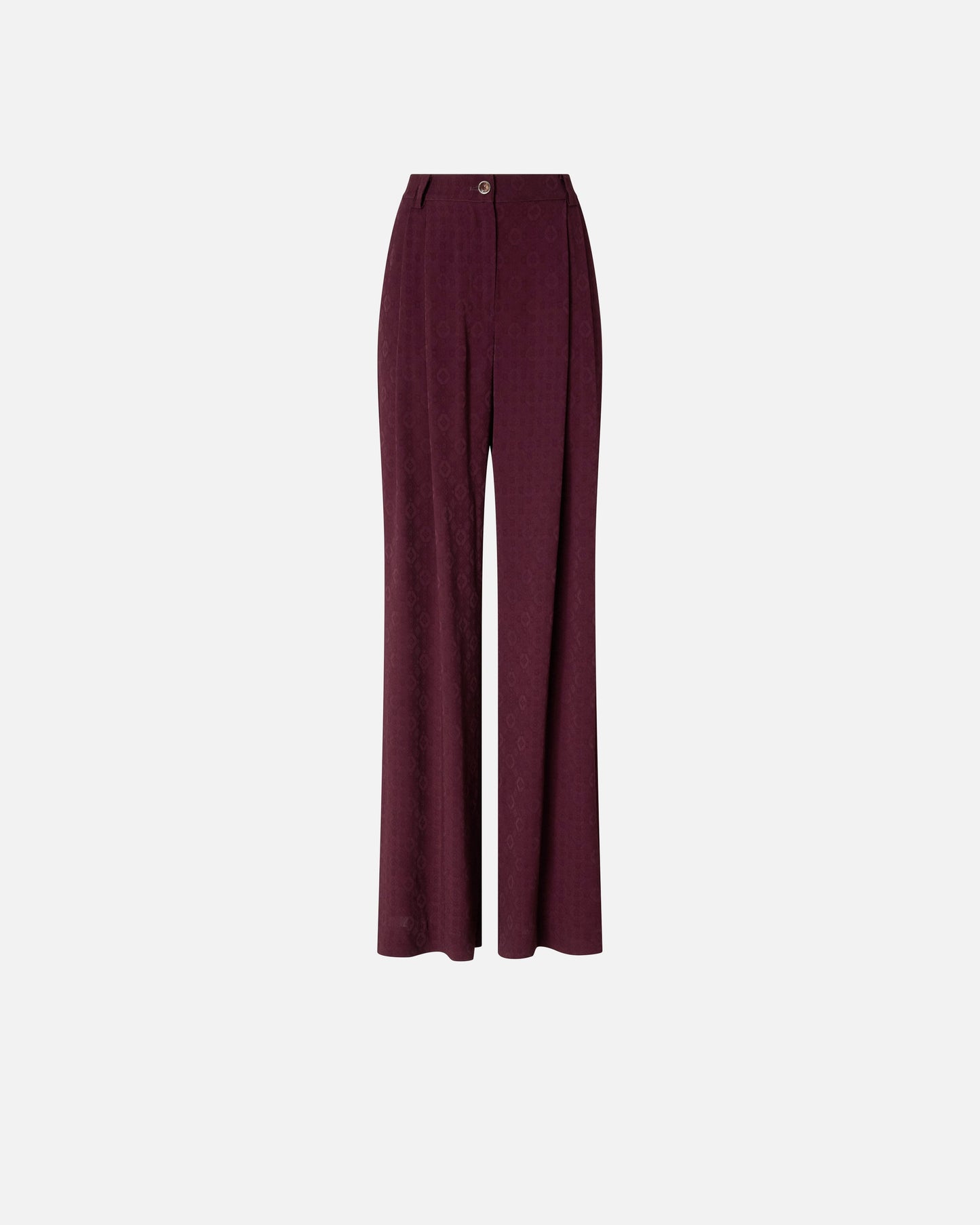 Trousers in jacquard with tie motif