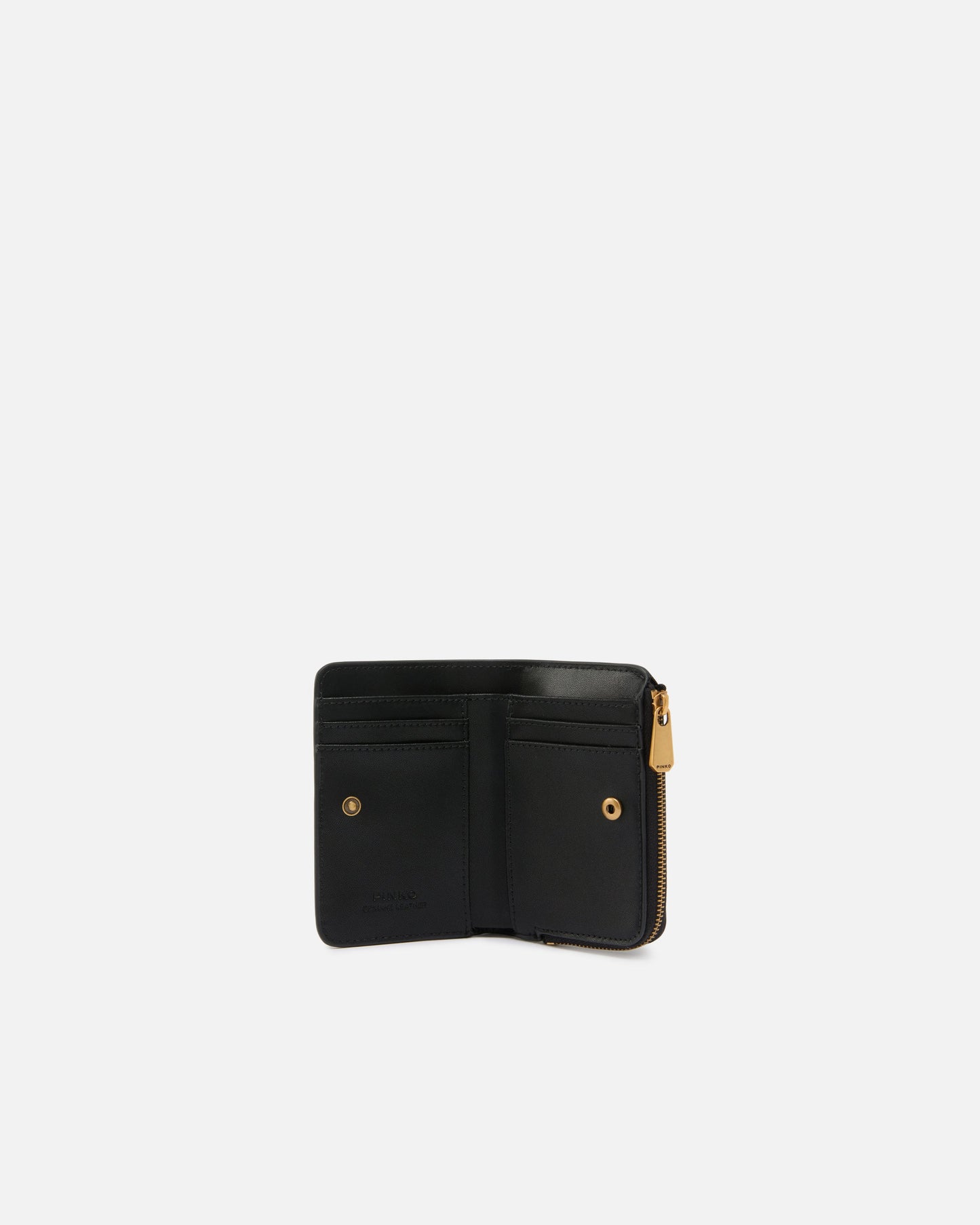 Mini wallet in leather with Love Birds