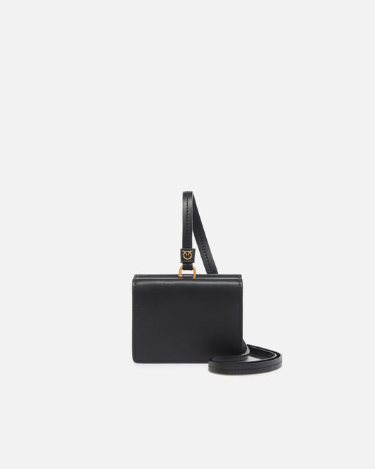 Compact leather wallet with wristlet