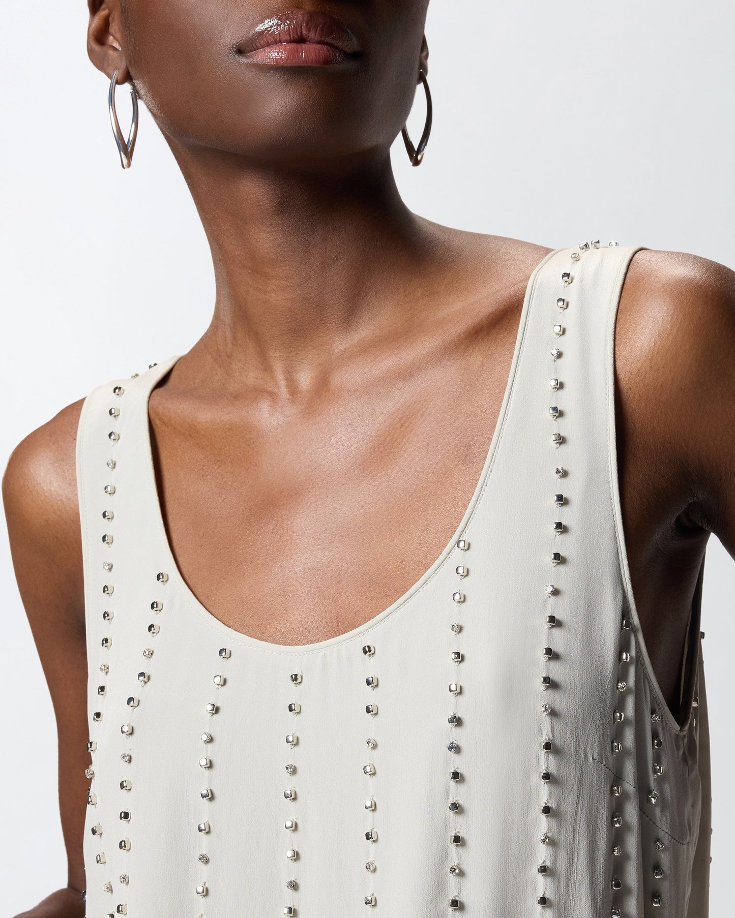 Vest top with jewel stripes