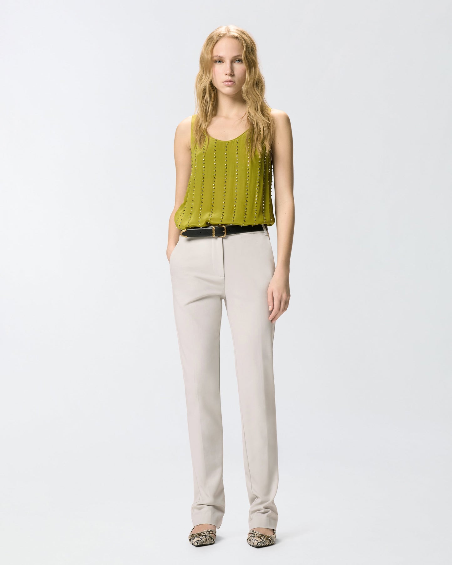 Vest top with jewel stripes