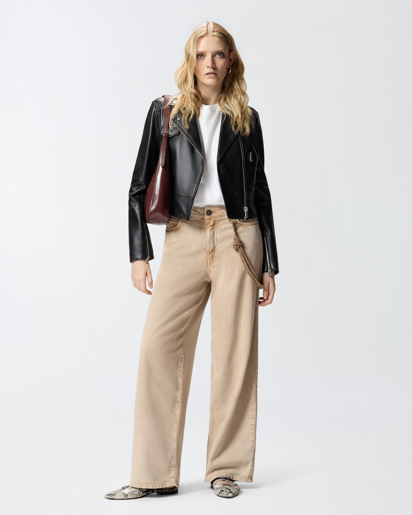 Biker-style jacket in nappa leather