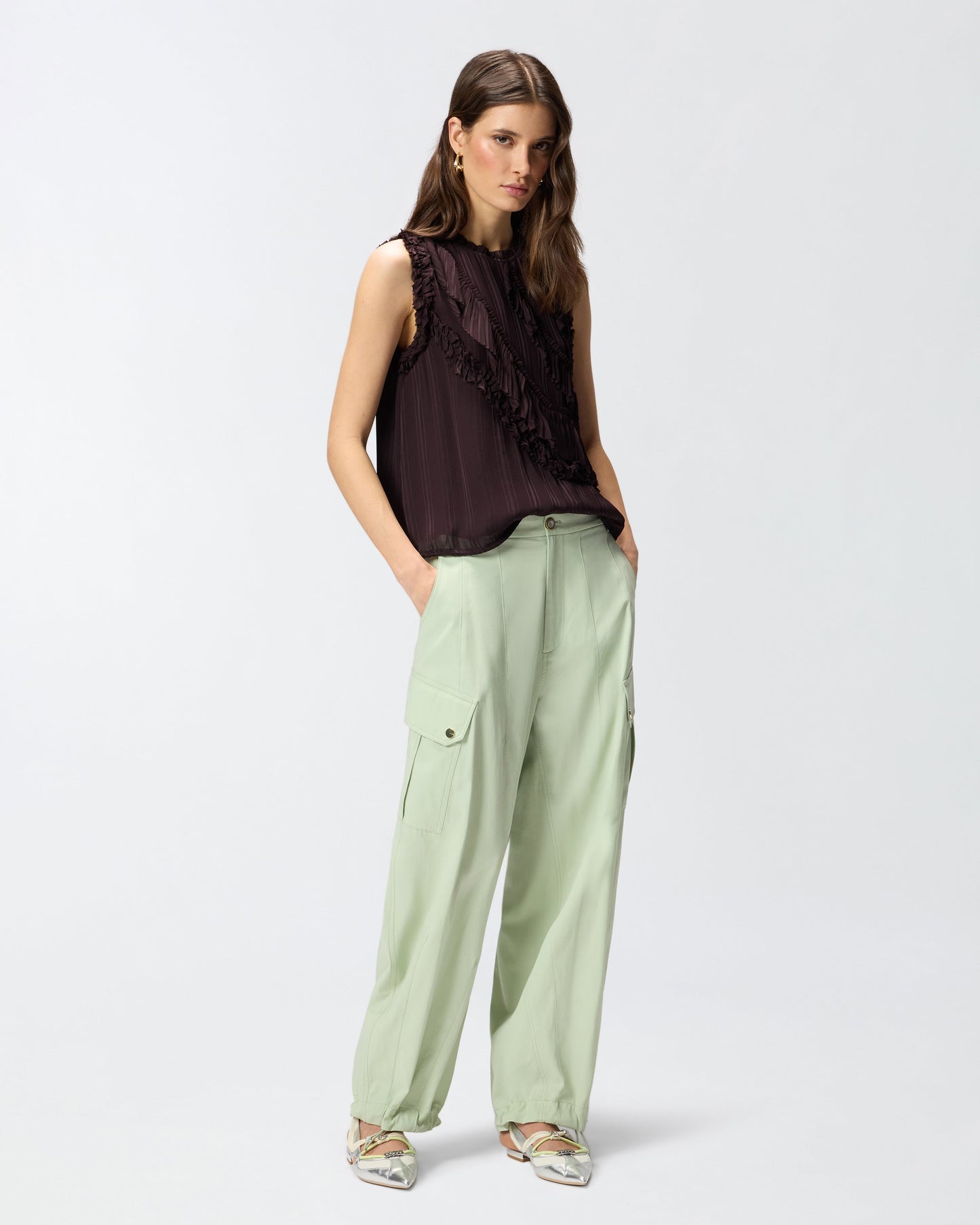 Flowing cotton trousers