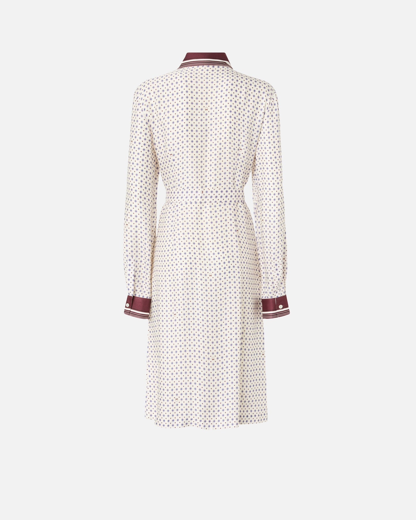 Midi shirt dress with tie print