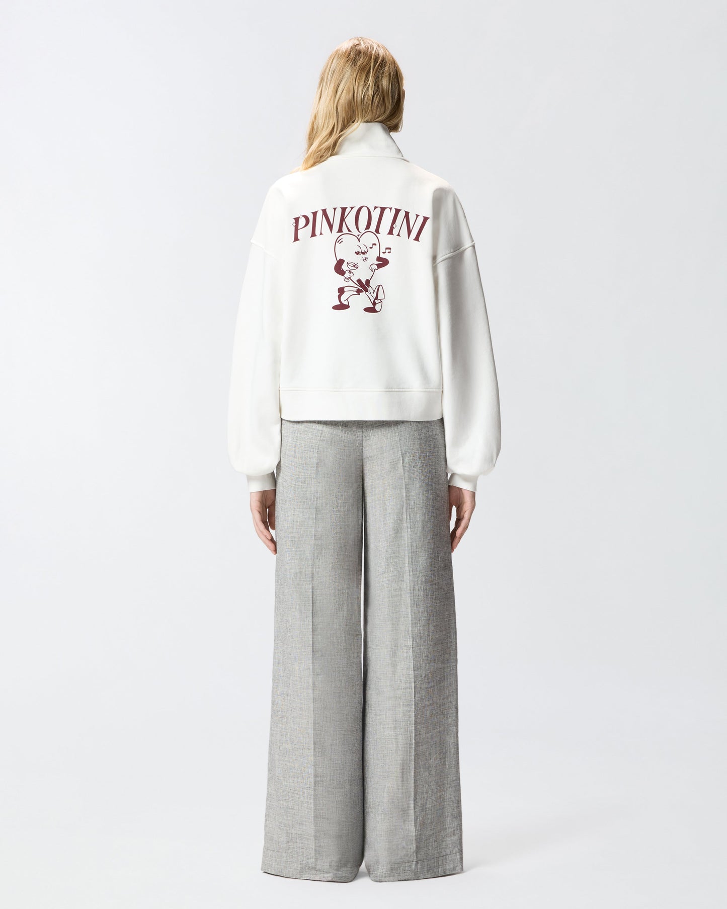 Sweatshirt with heart and logotini print