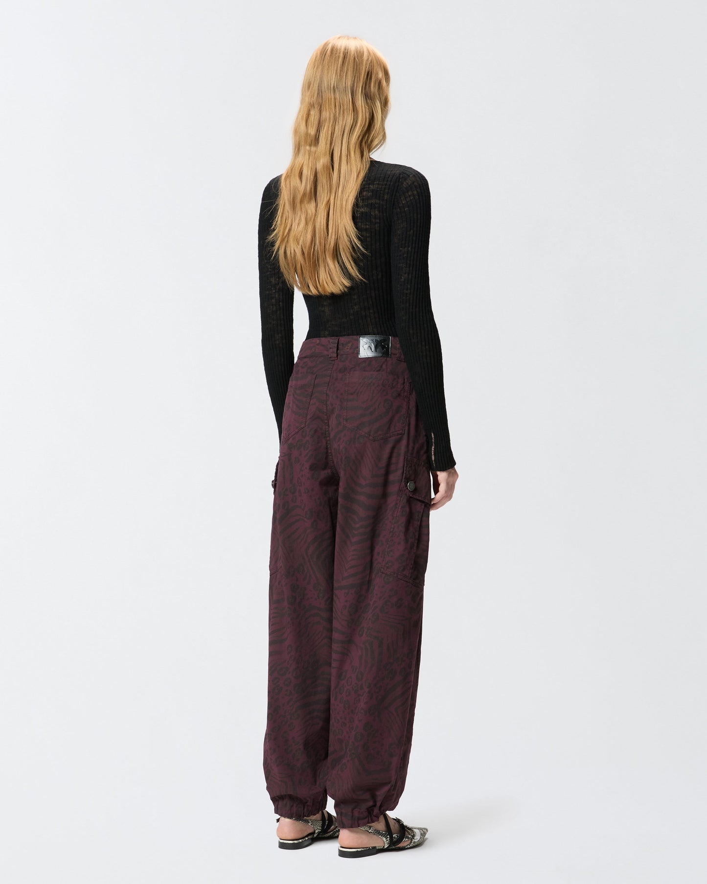Balloon trousers with animal motif