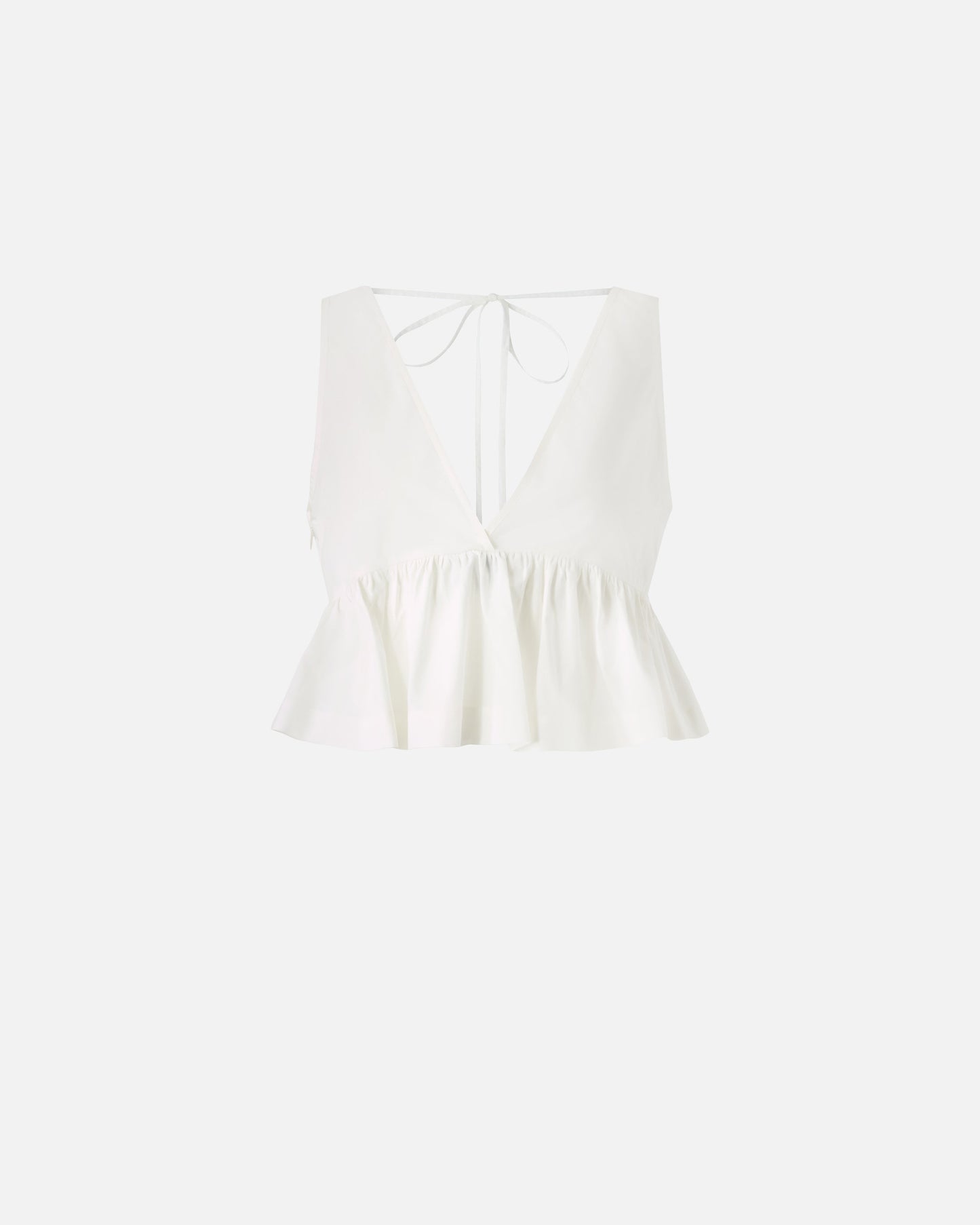 Crop top with ruffle and ties