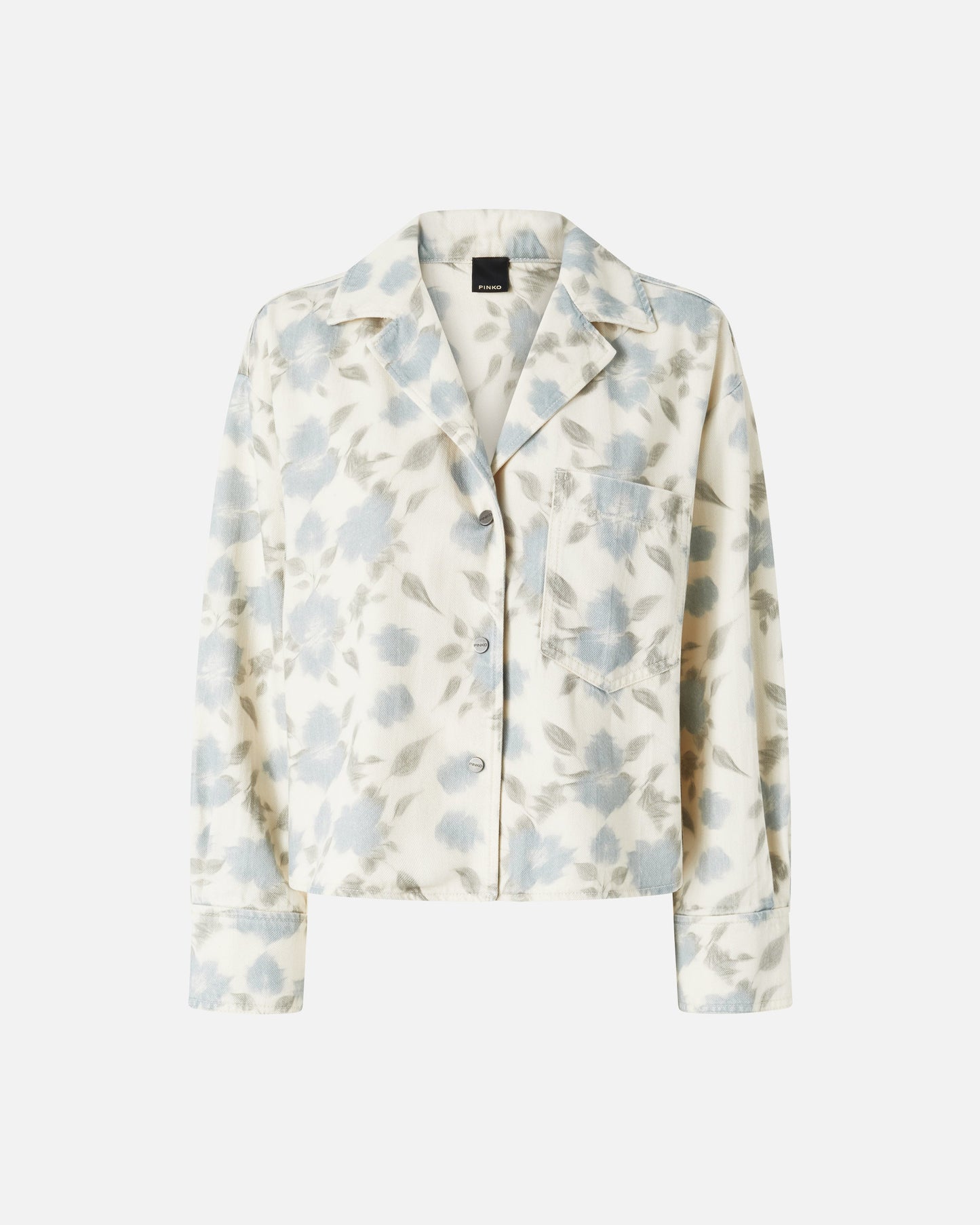 Lightweight boxy shirt with floral print