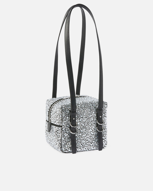 Cubic Bag fully rhinestoned crossbody bag