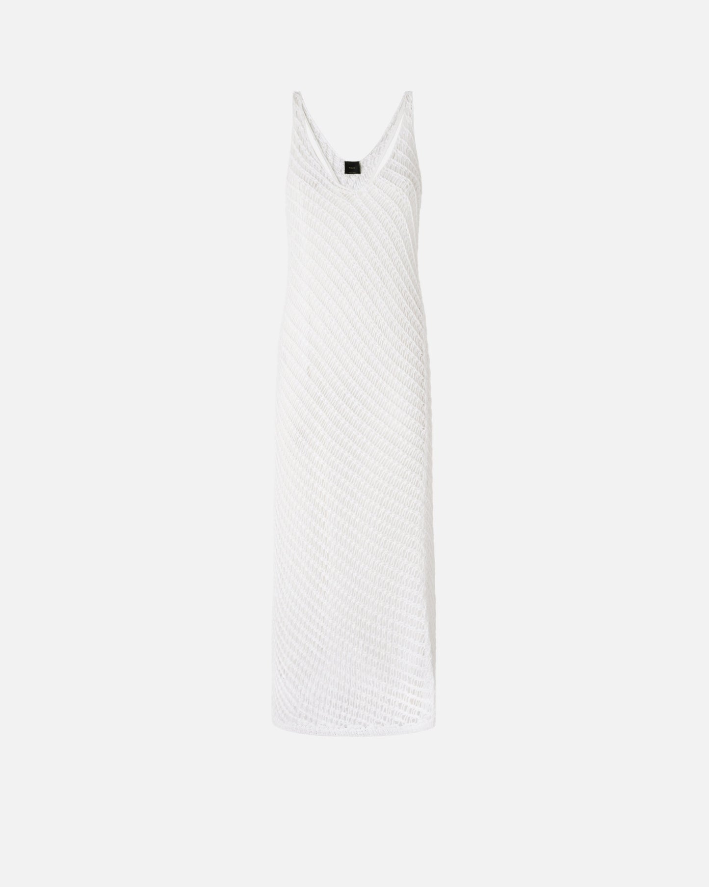 Crochet-effect midi dress with sequins