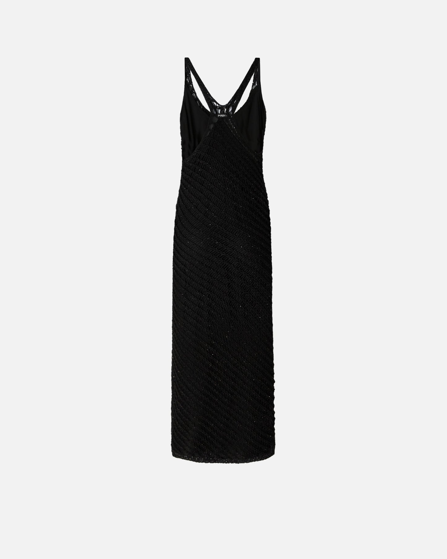 Crochet-effect midi dress with sequins