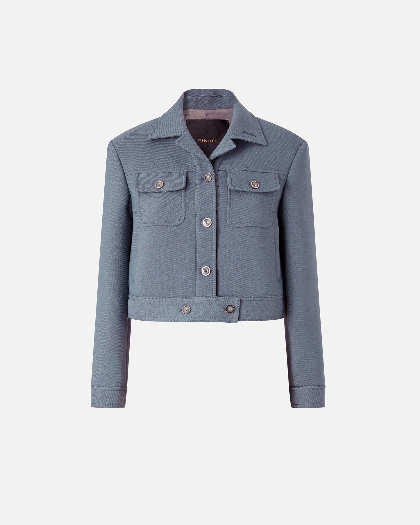 Cropped jacket with topstitching