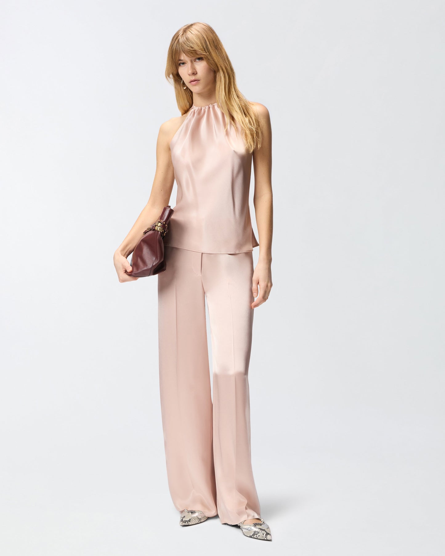 Satin trousers