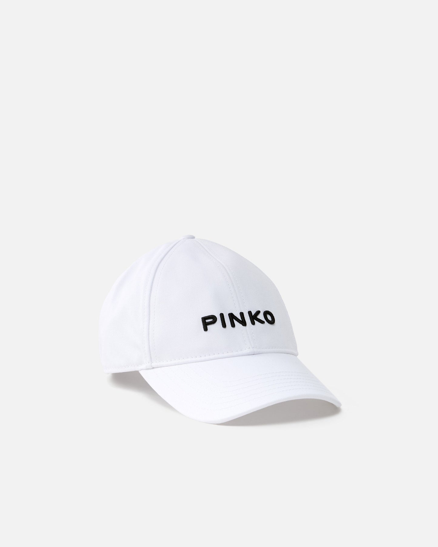 Cap with peak and embroidered logo