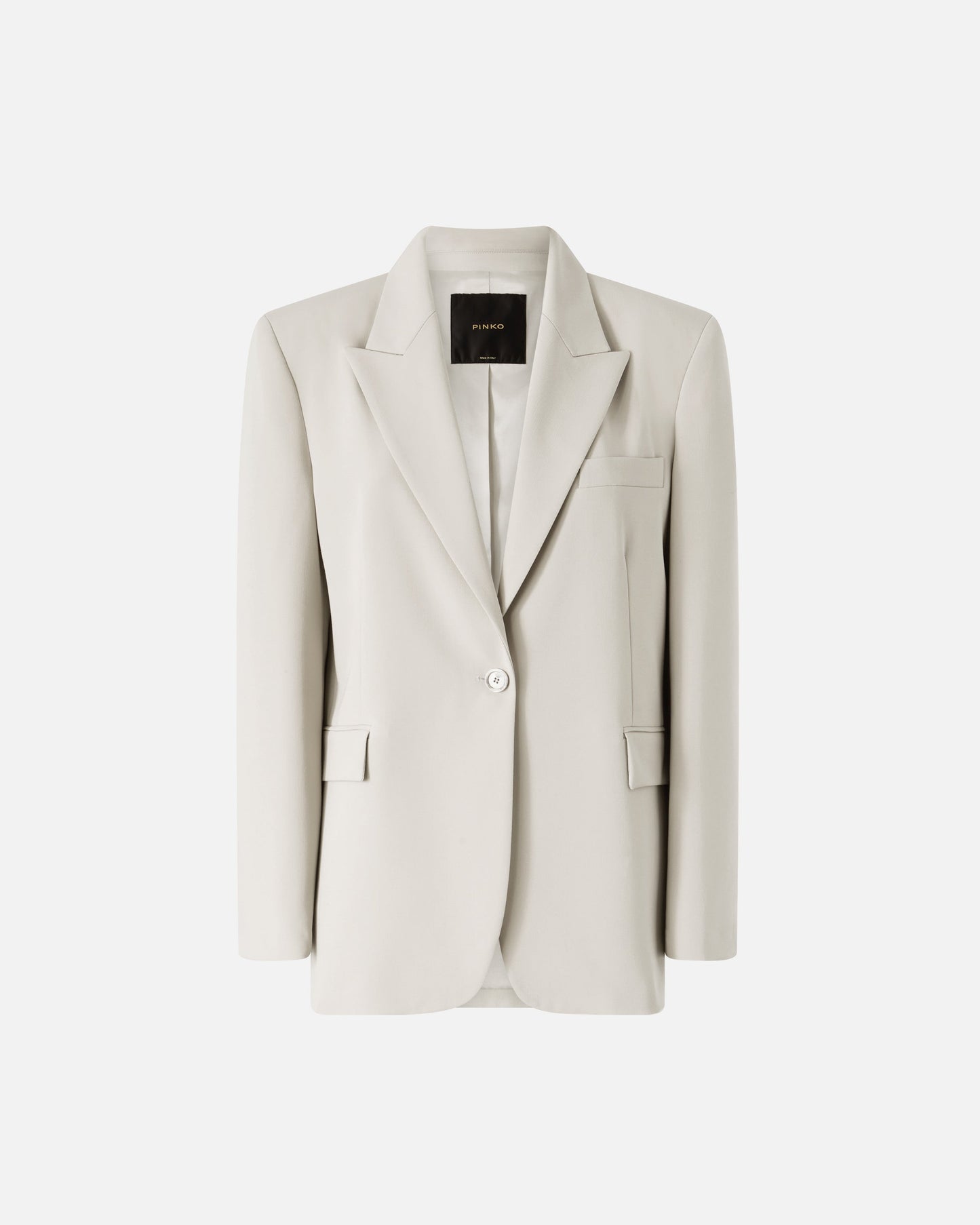 Fluid blazer with rear slit