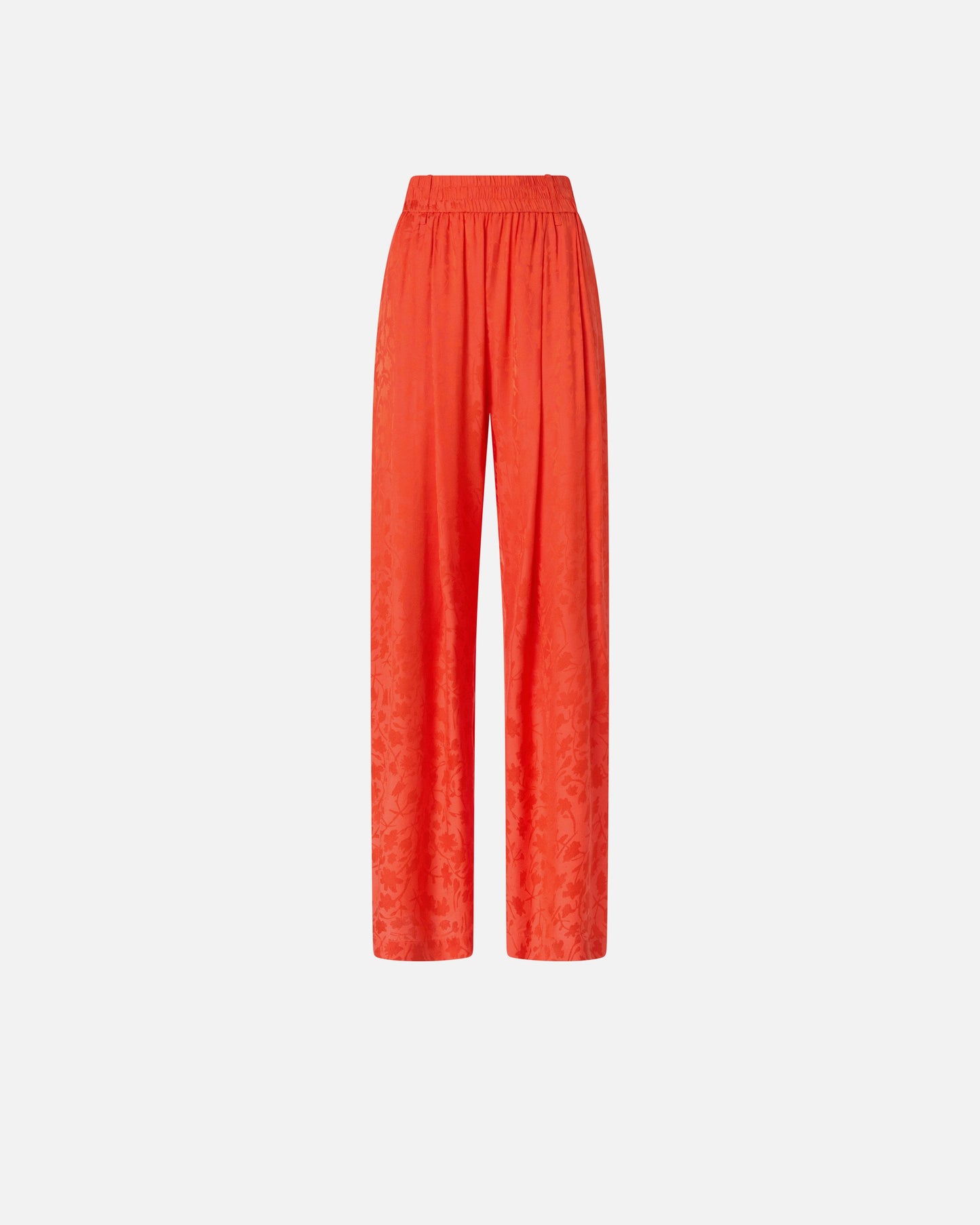 Floral jacquard trousers
