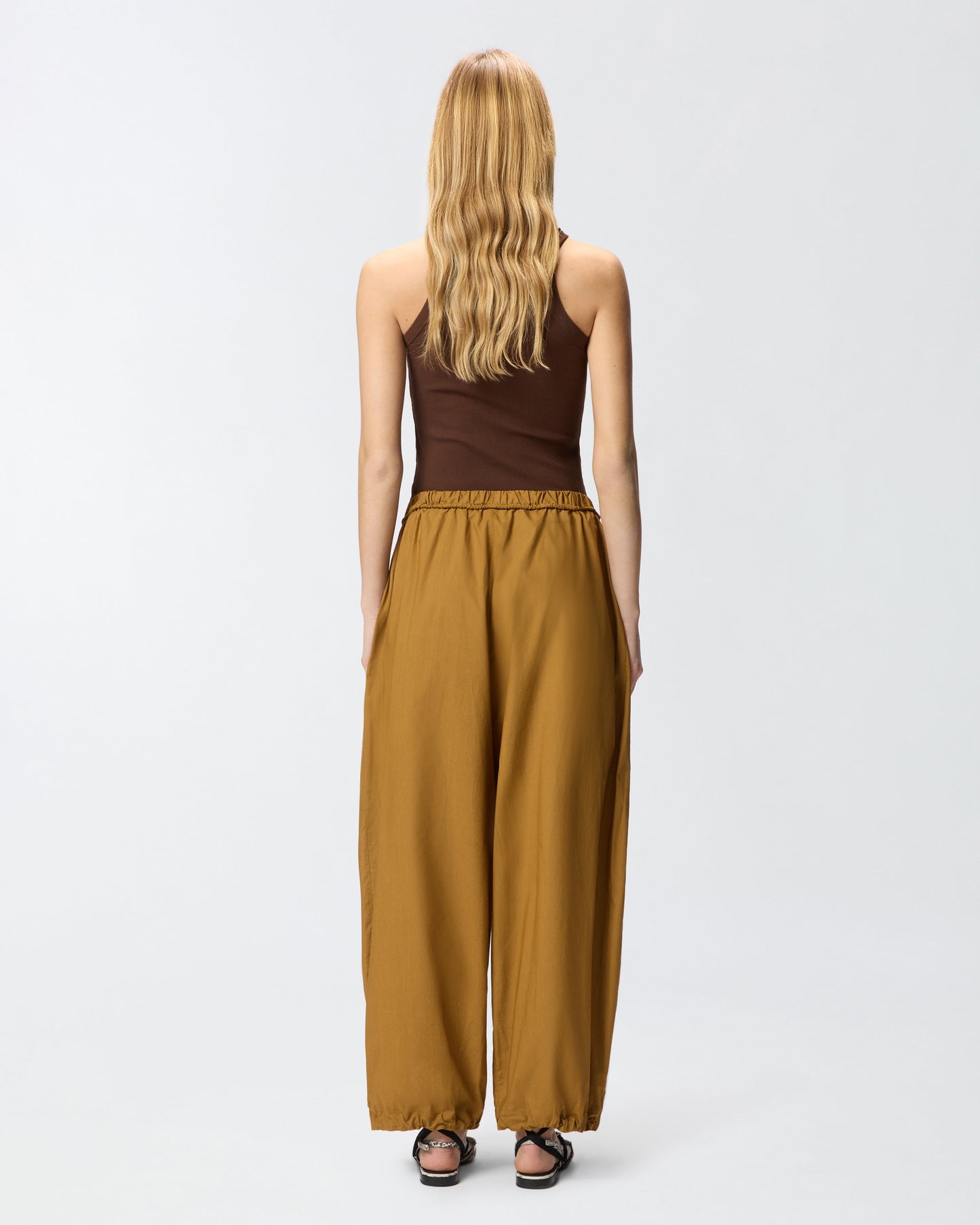 Wide-leg trousers with tie
